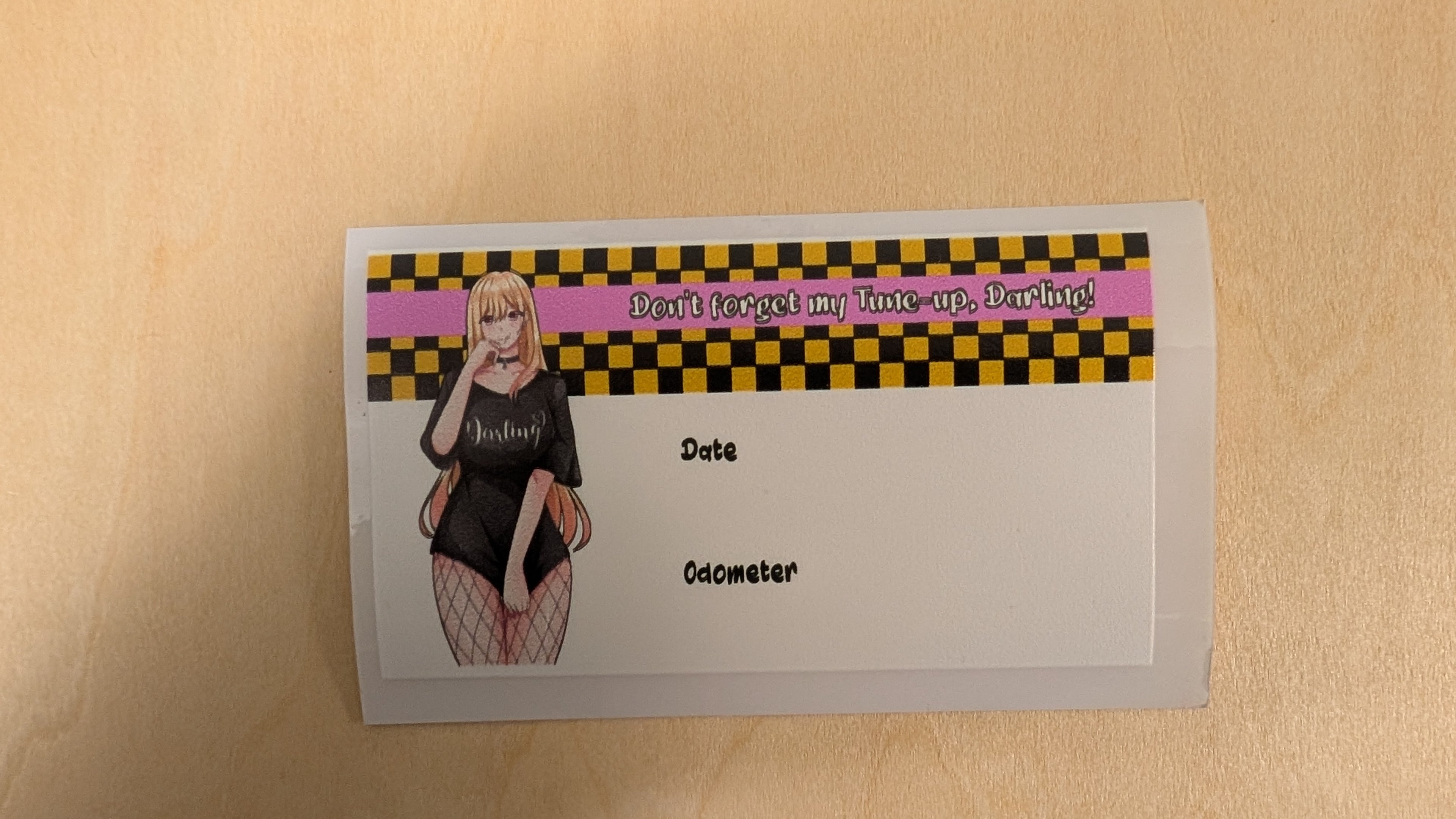 Oil Change Stickers